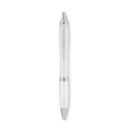 Stylo à bille  en RPET pratique personnalisé RIO Matières : PET recyclé Couleurs : blanc transparent goodies personnalisé en sto