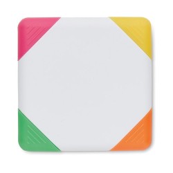 Surligneur Éco-responsable Personnalisé dans un Boîtier SQUARIE Matières : ABS Couleurs : blanc