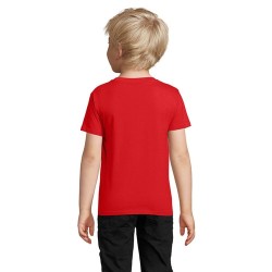 T-shirt Enfant Personnalisable Bio 175g | PIONEER KIDS Matières : coton biologique Taille textile : L Couleurs : rouge accessoir