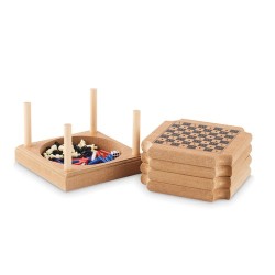 Sous-verres personnalisés 4 pièces - COASTGAME Matières : MDF Couleurs : bois goodies publicitaire événementiel