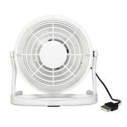 Ventilateur Pratique en ABS Personnalisé AIRY Matières : ABS Couleurs : blanc marquage laser ultra précis