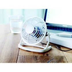 Ventilateur Pratique en ABS Personnalisé AIRY Matières : ABS Couleurs : blanc objet promotionnel éco-responsable
