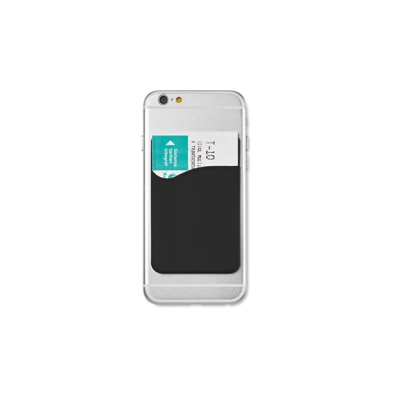 Porte Carte de Visites Pratique Personnalisé SILICARD Matières : silicone Couleurs : noir personnalisable avec votre logo