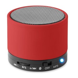 Haut-parleurs sans fil Audio Premium Personnalisés ROUND BASS pas cher Couleurs : rouge cadeau entreprise pas cher