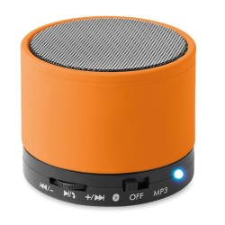 Haut-parleurs sans fil Audio Premium Personnalisés ROUND BASS pas cher Couleurs : orange marquage laser ultra précis