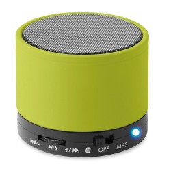 Haut-parleurs sans fil Audio Premium Personnalisés ROUND BASS pas cher Couleurs : vert citron personnalisable avec votre logo