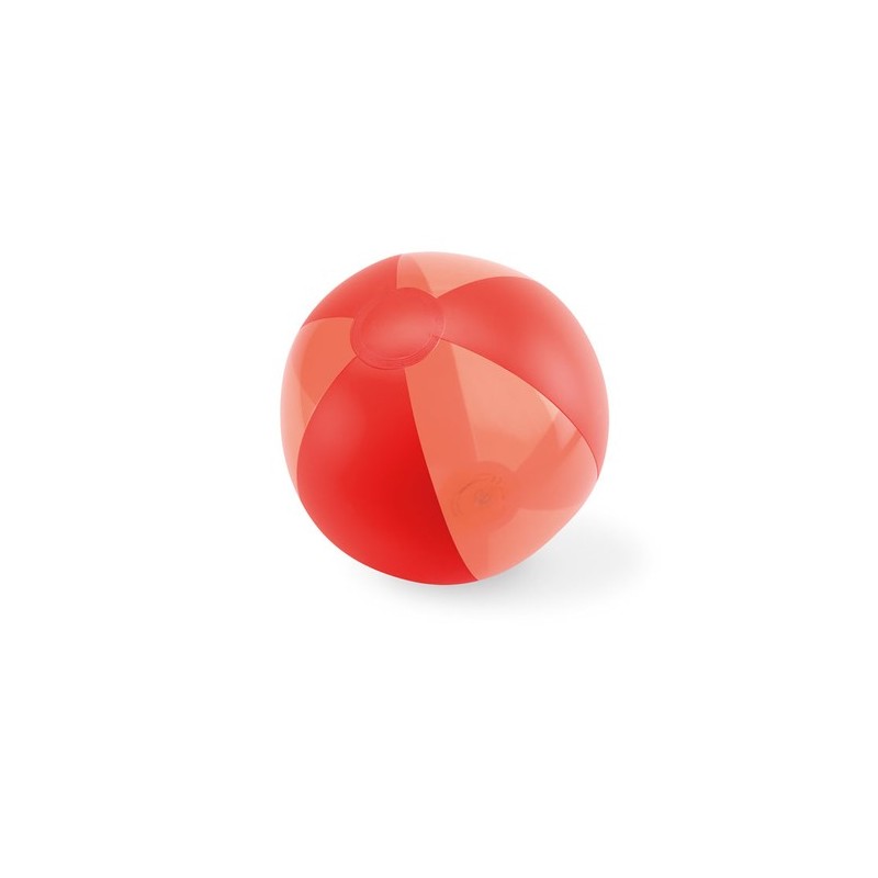 Ballon de plage gonflable personnalisé, cadeau d'entreprise AQUATIME Matières : PVC Couleurs : rouge objet promotionnel éco-resp