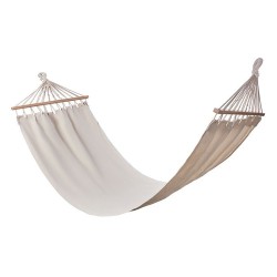 Hamac personnalisé en poly coton pour détente extérieure - HAMMACA Matières : coton Couleurs : beige