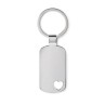 Porte-clés cœur personnalisé unique CORAZON Matières : métal Couleurs : argenté mat
