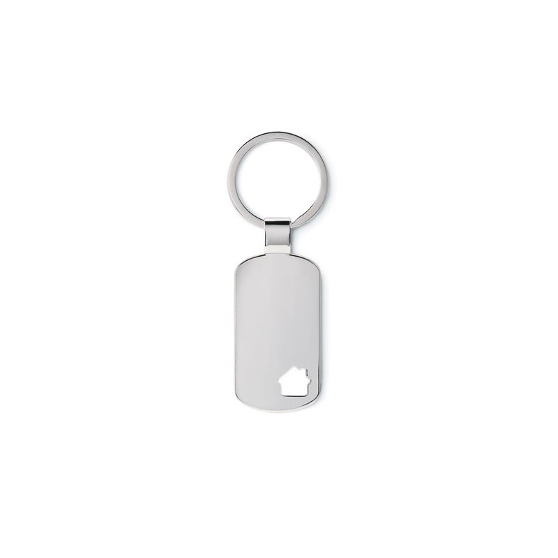 Porte-clés Maison Personnalisé Éco-responsable Cadeau Publicitaire - HOUSE KEY Matières : métal Couleurs : argenté mat
