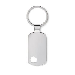 Porte-clés Maison Personnalisé Éco-responsable Cadeau Publicitaire - HOUSE KEY Matières : métal Couleurs : argenté mat 2