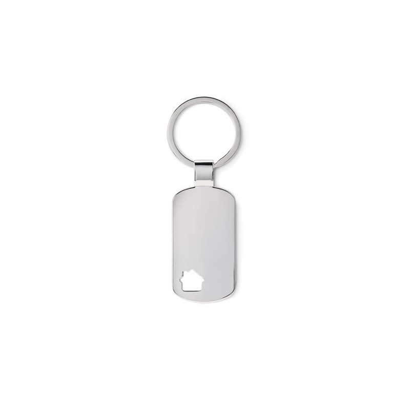 Porte-clés Maison Personnalisé Éco-responsable Cadeau Publicitaire - HOUSE KEY Matières : métal Couleurs : argenté mat personnal