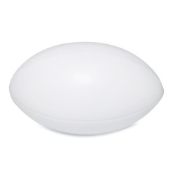 Ballon de rugby anti-stress personnalisé MADERA Matières : PU Couleurs : blanc