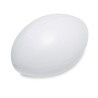 Ballon de rugby anti-stress personnalisé MADERA Matières : PU Couleurs : blanc personnalisable avec votre logo