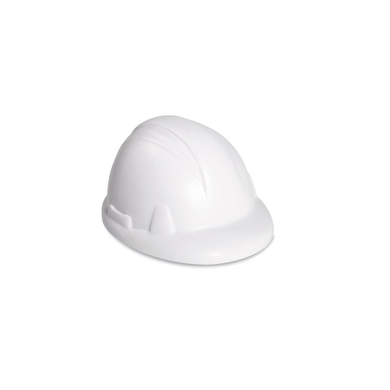 Casque de chantier anti-stress personnalisé MINEROSTRESS Matières : PU Couleurs : blanc personnalisable avec votre logo