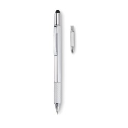 Stylo Bille Multifonction Personnalisé Éco-responsable TOOLPEN Matières : ABS Couleurs : argenté mat goodies publicitaire événem