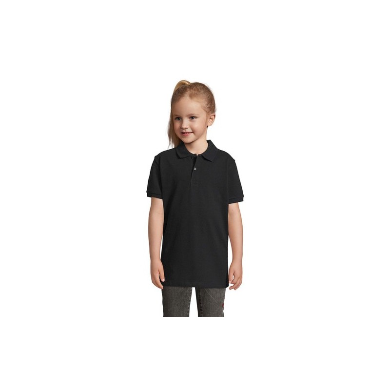 Polo Enfant 100% Coton Idéal pour Cadeaux Personnalisés - PERFECT KIDS Matières : coton Taille textile : 3XL Couleurs : noir