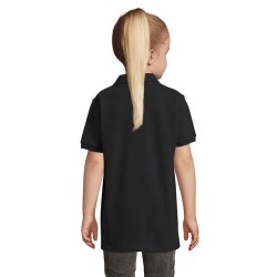 Polo Enfant 100% Coton Idéal pour Cadeaux Personnalisés - PERFECT KIDS Matières : coton Taille textile : 4XL Couleurs : noir cad