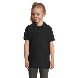 Polo Enfant 100% Coton Idéal pour Cadeaux Personnalisés - PERFECT KIDS Matières : coton Taille textile : L Couleurs : noir cadea