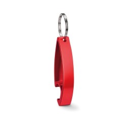 Décapsuleur porte-clés personnalisé - COLOUR TWICES Matières : aluminium Couleurs : rouge cadeau entreprise pas cher