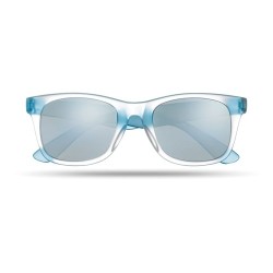 Lunettes de soleil miroir personnalisées - AMERICA TOUCH Matières : Polycarbonate (PC) Couleurs : bleu cadeau entreprise pas che