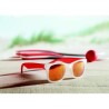 Lunettes de soleil miroir personnalisées - AMERICA TOUCH Matières : Polycarbonate (PC) Couleurs : rouge accessoire événementiel 