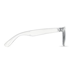 Lunettes de soleil miroir personnalisées - AMERICA TOUCH Matières : Polycarbonate (PC) Couleurs : transparent personnalisation r