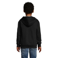 Hoodie Enfant Personnalisé avec Zip et Capuche - STONE KIDS Matières : coton Taille textile : XL Couleurs : noir objet publicita