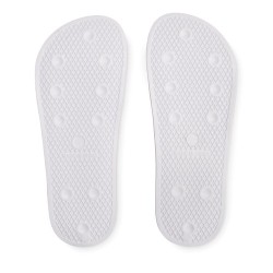 Claquettes antidérapantes personnalisées 46/47 pas cher KOLAM Matières : EVA Couleurs : blanc marquage laser ultra précis