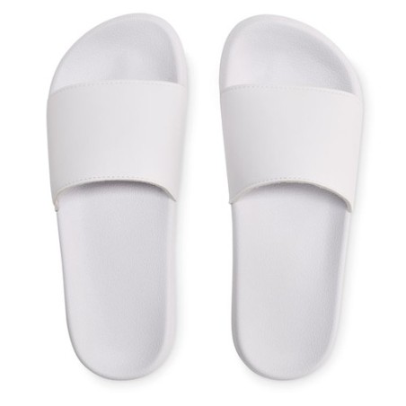 Claquettes antidérapantes personnalisées 46/47 pas cher KOLAM Matières : EVA Couleurs : blanc objet promotionnel éco-responsable