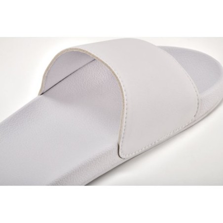 Claquettes antidérapantes personnalisées 46/47 pas cher KOLAM Matières : EVA Couleurs : blanc personnalisation rapide en France