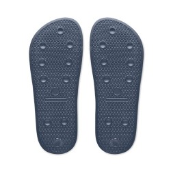 Claquettes antidérapantes personnalisées 46/47 pas cher KOLAM Matières : EVA Couleurs : bleu marine impression haute définition