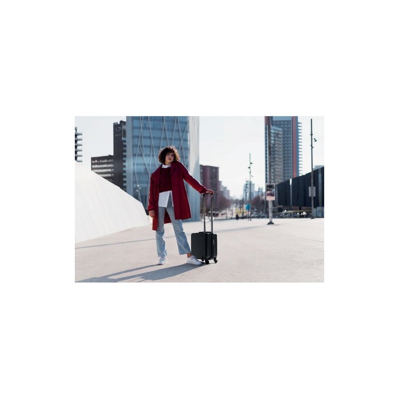 Valise trolley compacte et pratique personnalisée STOR sous siège Matières : ABS Couleurs : noir marquage laser ultra précis