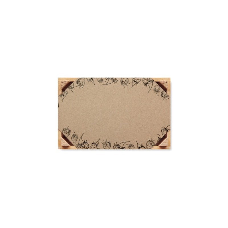 Kit Éco-responsable de Culture de Fraises dans une Cai - STRAWBERRY Matières : bois Couleurs : bois personnalisable avec votre l