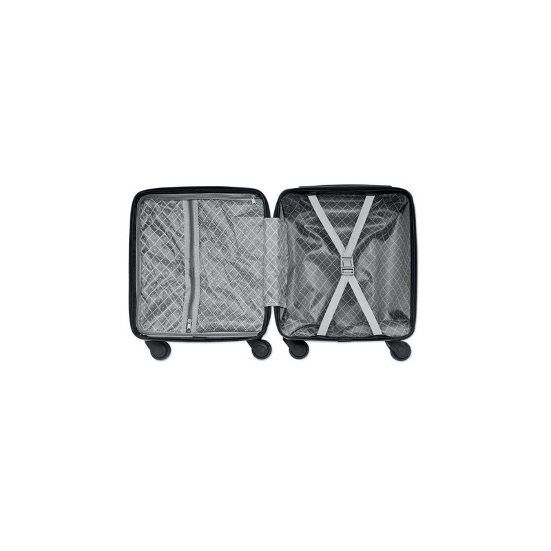 Valise trolley compacte et pratique personnalisée STOR sous siège Matières : ABS Couleurs : noir objet promotionnel éco-responsa