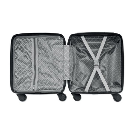 Valise trolley compacte et pratique personnalisée STOR sous siège Matières : ABS Couleurs : noir objet promotionnel éco-responsa
