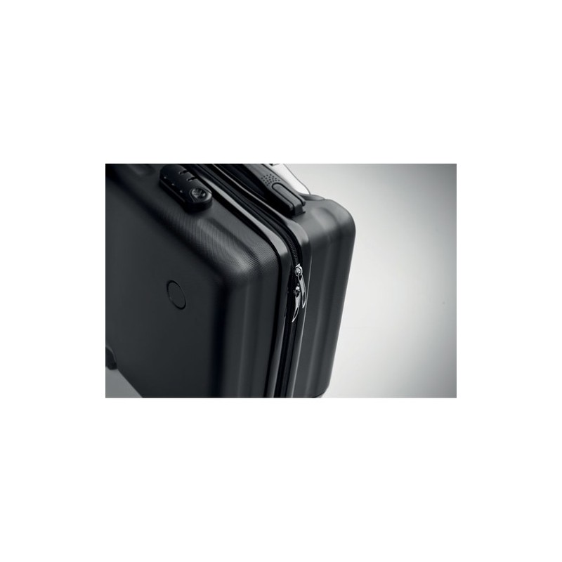 Valise trolley compacte et pratique personnalisée STOR sous siège Matières : ABS Couleurs : noir impression logo haute qualité