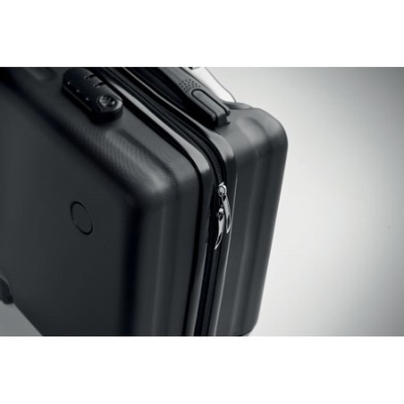 Valise trolley compacte et pratique personnalisée STOR sous siège Matières : ABS Couleurs : noir impression logo haute qualité