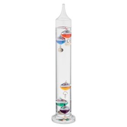 Thermomètre en verre personnalisé de 28 cm - GALI Matières : verre Couleurs : transparent cadeau entreprise pas cher