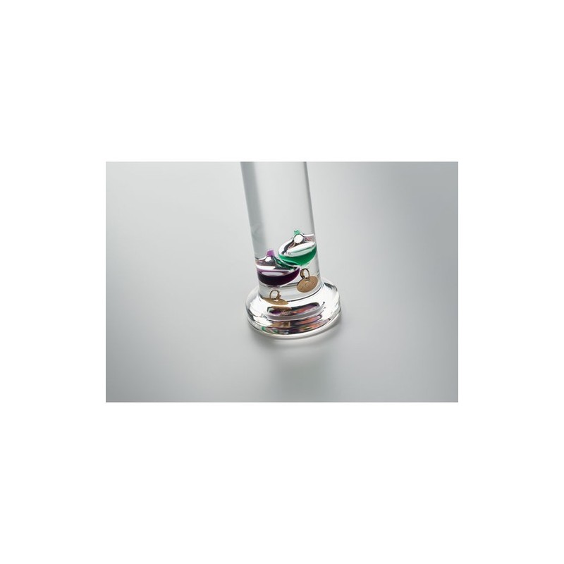 Thermomètre en verre personnalisé de 28 cm - GALI Matières : verre Couleurs : transparent marquage laser ultra précis