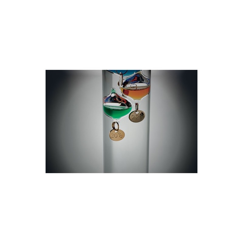 Thermomètre en verre personnalisé de 28 cm - GALI Matières : verre Couleurs : transparent objet promotionnel éco-responsable