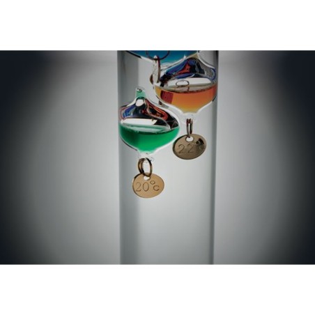Thermomètre en verre personnalisé de 28 cm - GALI Matières : verre Couleurs : transparent objet promotionnel éco-responsable