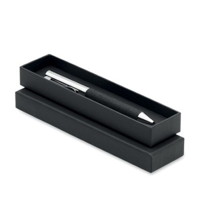 Stylo bille twist en métal personnalisé avec boîte - SCRIBI Matières : acier inoxydable Couleurs : noir