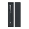 Stylo bille twist en métal personnalisé avec boîte - SCRIBI Matières : acier inoxydable Couleurs : noir personnalisable avec vot