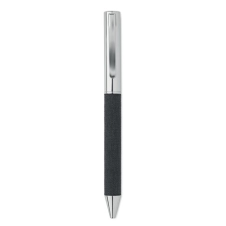 Stylo bille twist en métal personnalisé avec boîte - SCRIBI Matières : acier inoxydable Couleurs : noir cadeau entreprise pas ch