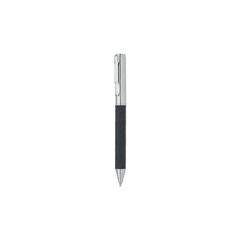Stylo bille twist en métal personnalisé avec boîte - SCRIBI Matières : acier inoxydable Couleurs : noir goodies publicitaire évé