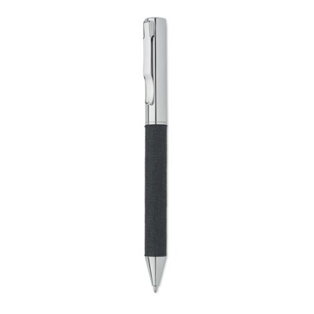 Stylo bille twist en métal personnalisé avec boîte - SCRIBI Matières : acier inoxydable Couleurs : noir goodies publicitaire évé