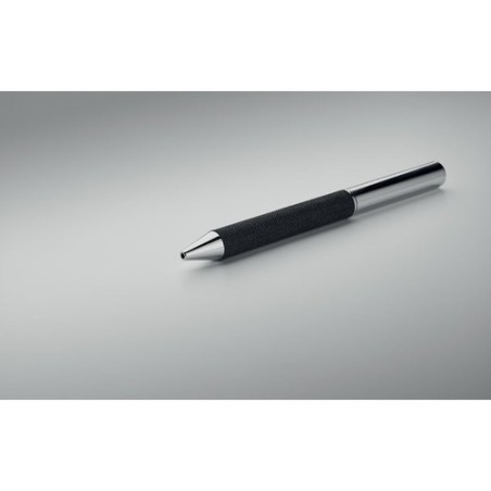 Stylo bille twist en métal personnalisé avec boîte - SCRIBI Matières : acier inoxydable Couleurs : noir marquage laser ultra pré