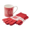 Coffret pratique Hiver avec Mug et Gants - COPITO Matières : céramique Couleurs : rouge cadeau entreprise pas cher