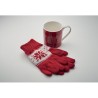 Coffret pratique Hiver avec Mug et Gants - COPITO Matières : céramique Couleurs : rouge objet promotionnel éco-responsable